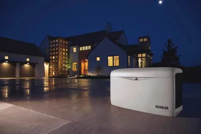 Kohler generator installation at a home in Dallas