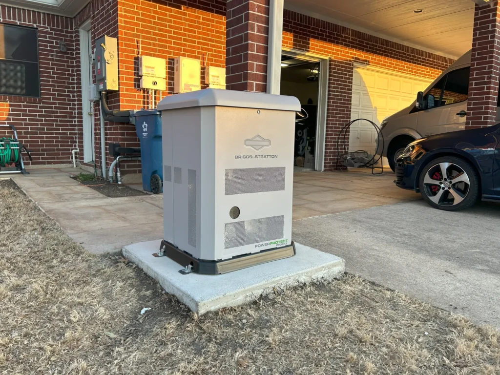 15kW Briggs & Stratton home generator installed at a home in Parker Tx